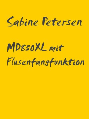 cover image of MD850XL mit Flusenfangfunktion